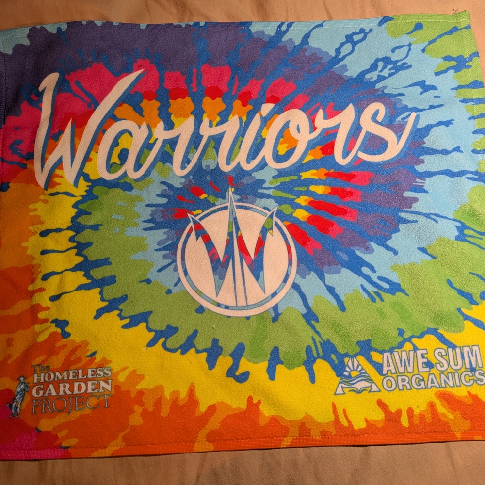 Santa Cruz Warriors Colorful Tie-Dye Rally Towel